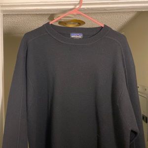 Patagonia black wool crewneck sweater